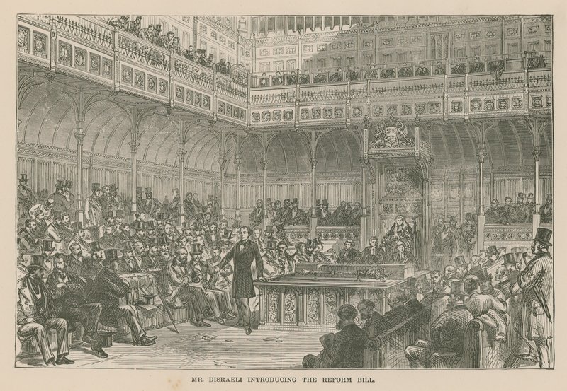 Mr. Disraeli Introducing the Reform Bill by English School