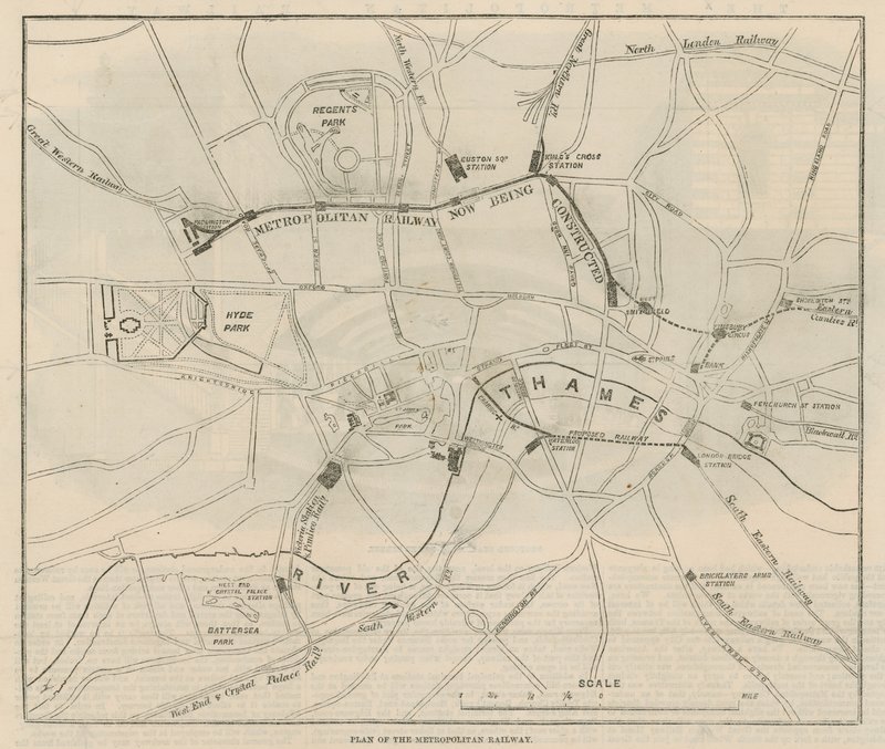 Plan of the Metropolitan Railway by English School