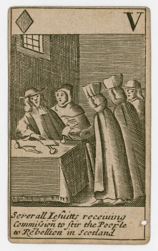 Popish Plot Playing Card by English School