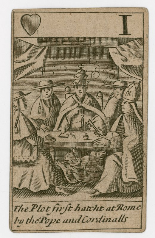 Popish Plot Playing Card by English School