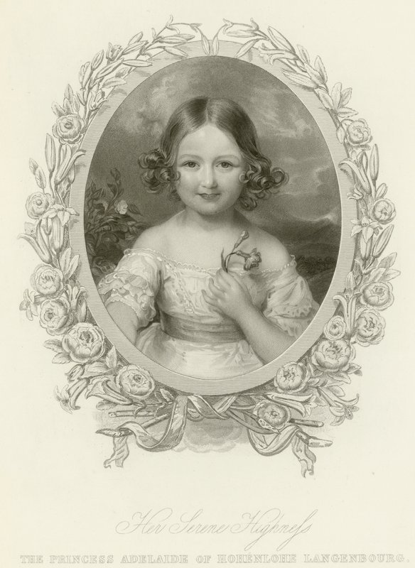 Princess Adelaide of Hohenlohe-Langenburg by English School
