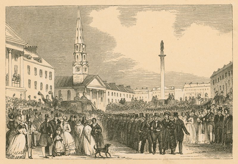 Procession from St. Andrews Church by English School