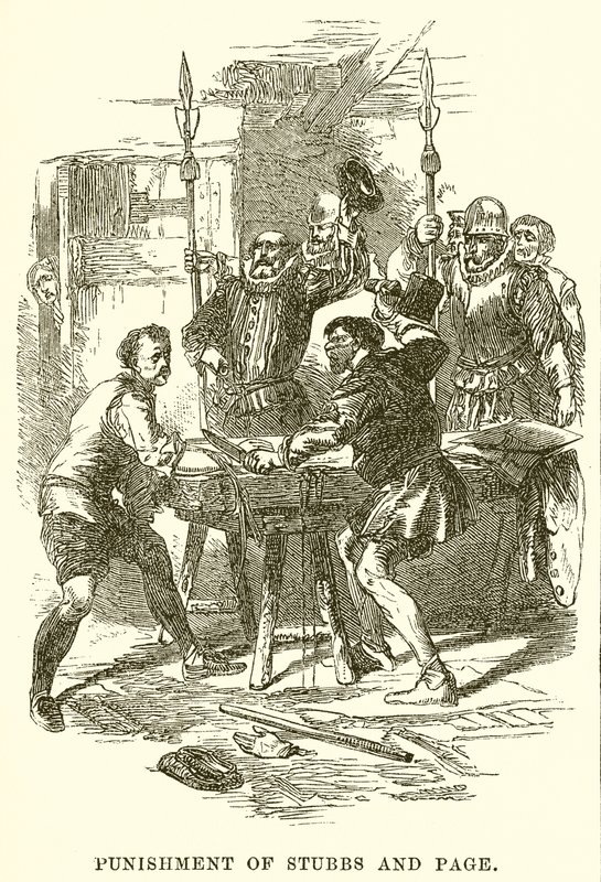 Punishment of Stubbs and Page by English School