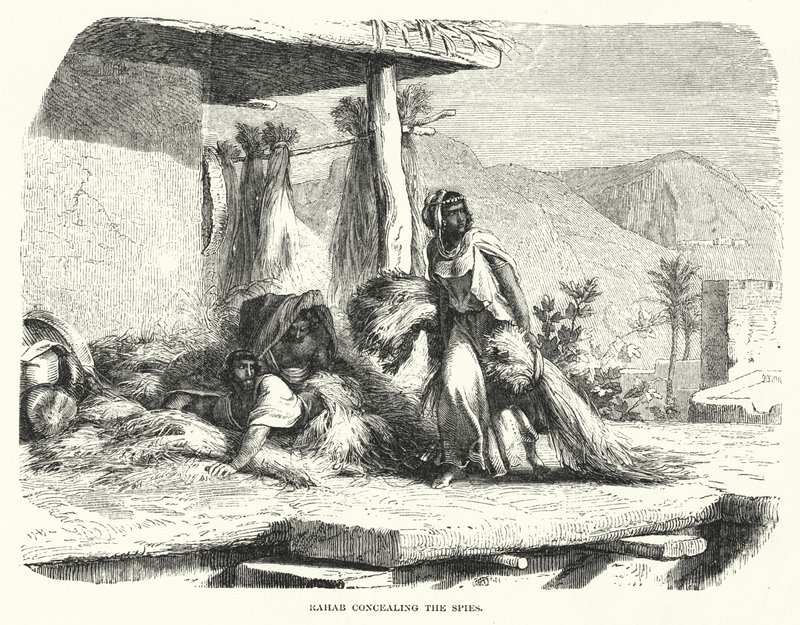Rahab Concealing the Spies by English School