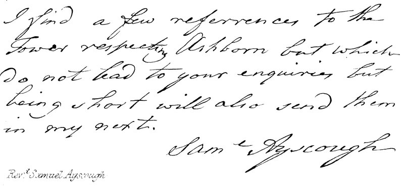 Revd Samuel Ayscough by English School