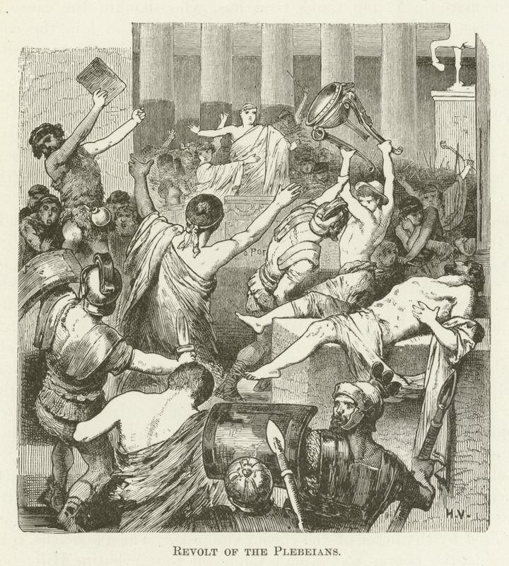 Revolt of the Plebeians by English School