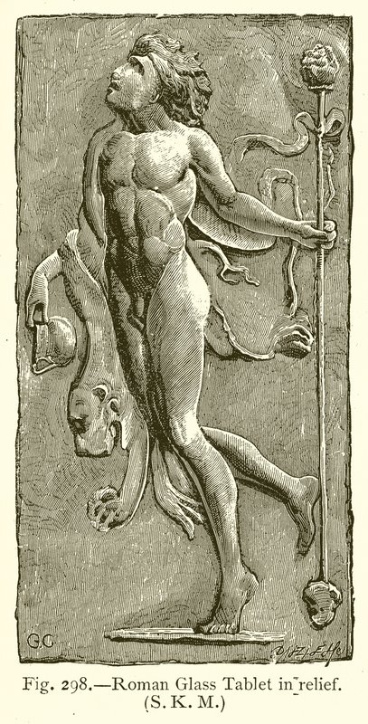 Roman Glass Tablet in Relief by English School