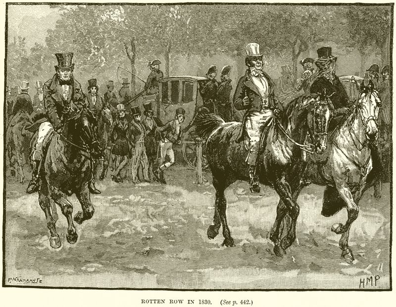 Rotten Row in 1830 by English School