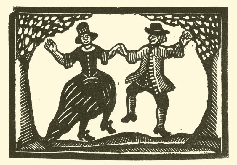 Rustic dancers by English School