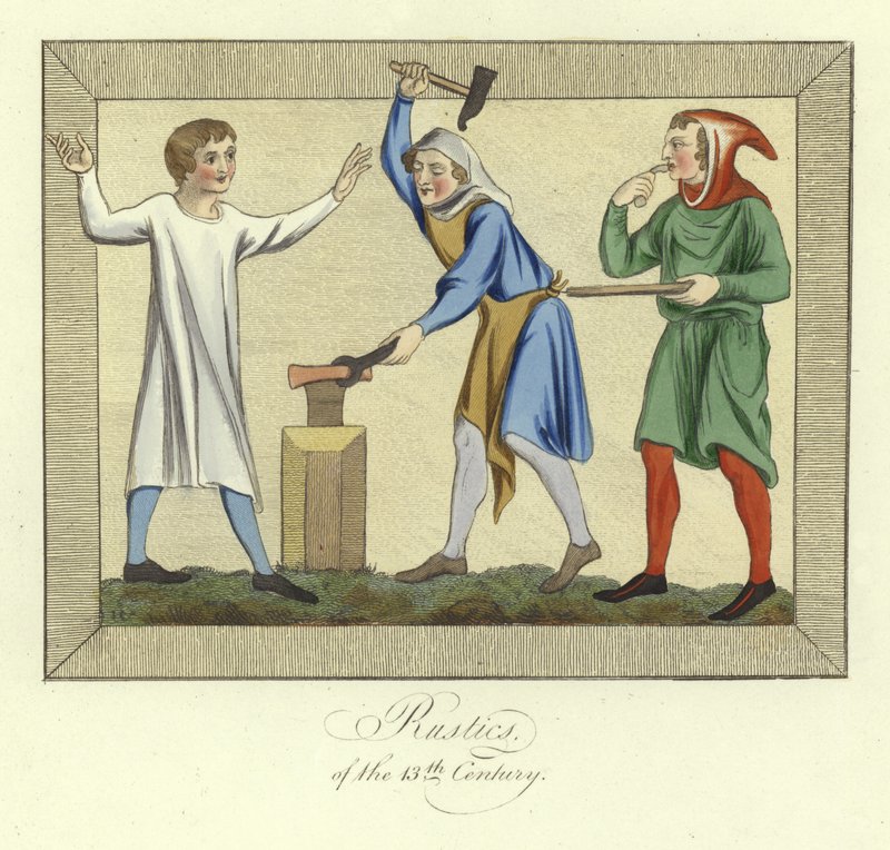 Rustics of the 13th Century by English School