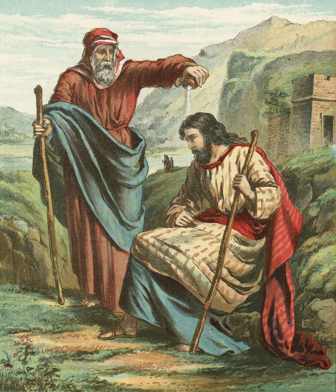 Samuel Blessing Saul by English School