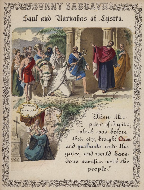 Saul and Barnabas at Lystra by English School