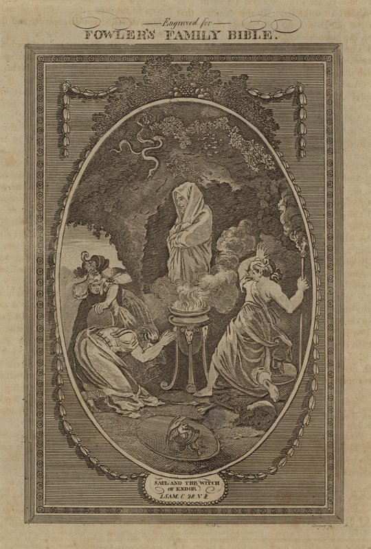 Saul and the Witch of Endor by English School