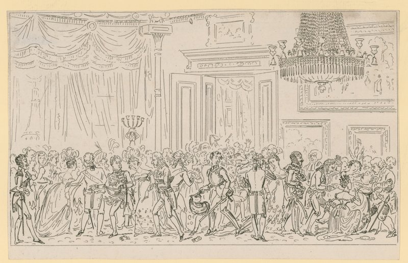 Scene of London life by English School