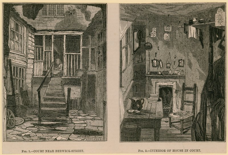 Slums in London by English School