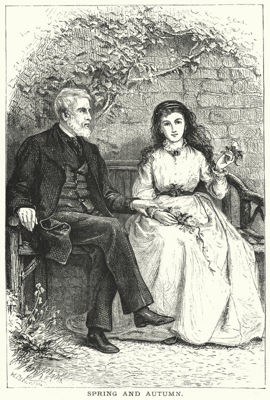 Spring and Autumn (engraving) by English School