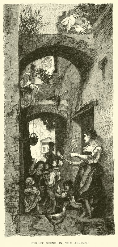 Street Scene in the Abruzzi by English School