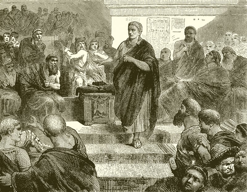 The Abdication of Sulla by English School