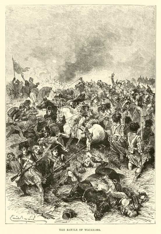 The Battle of Waterloo by English School