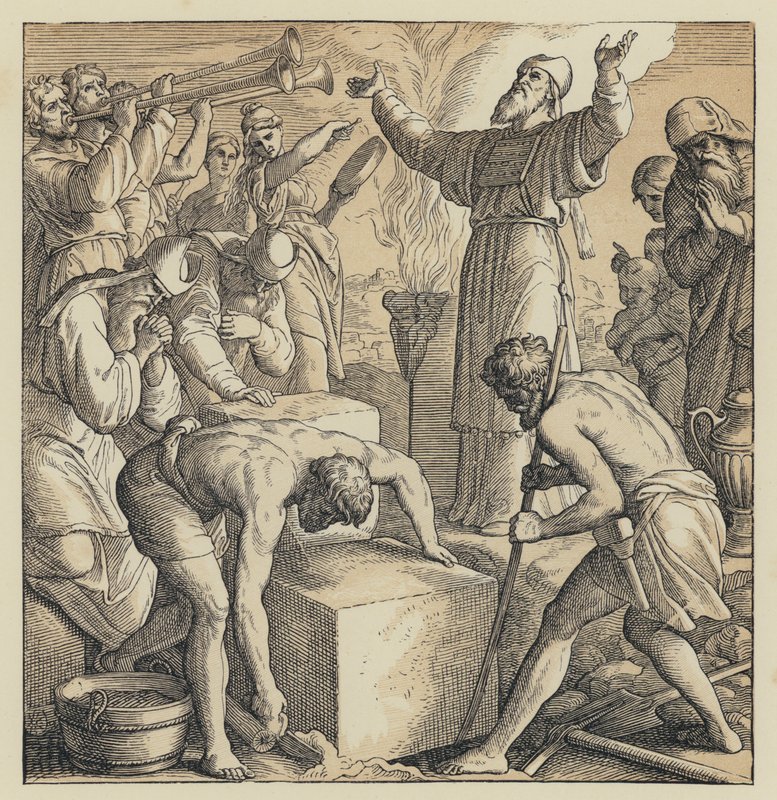The Building of the Second Temple by English School
