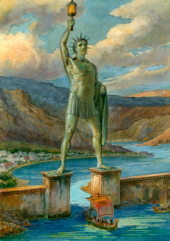 The Colossus of Rhodes by English School