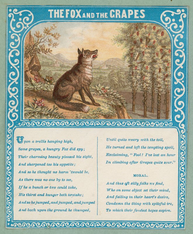 The Fox and Grapes by English School