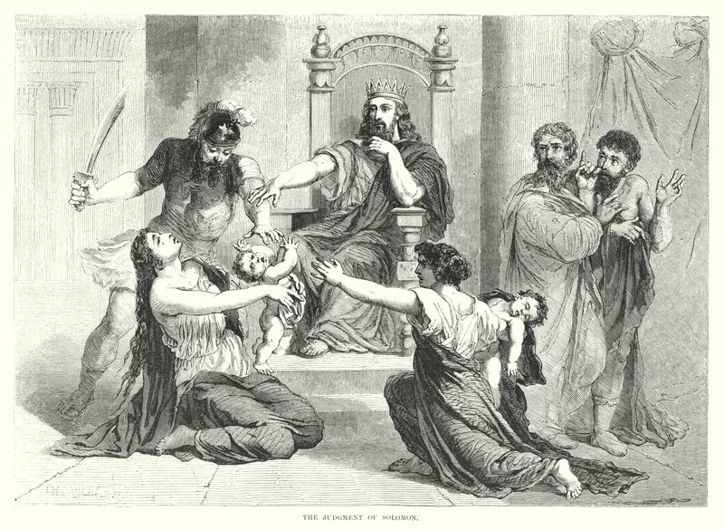 The Judgment of Solomon (engraving) by English School