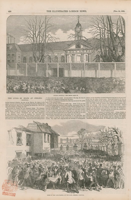 The Lying in State at Chelsea Hospital by English School
