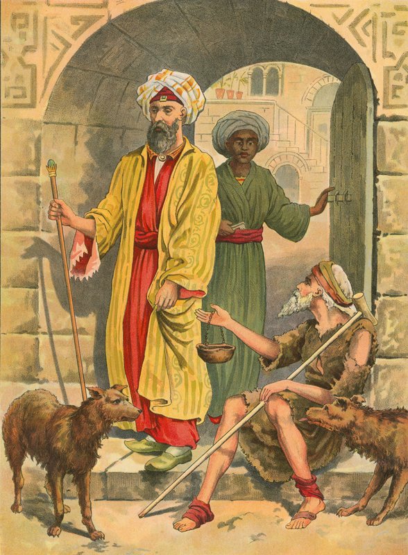 The Rich Man and Lazarus by English School