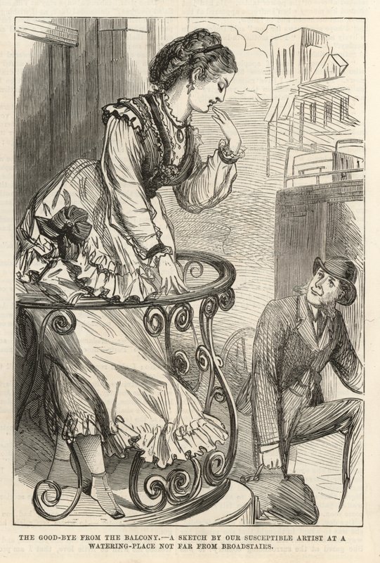The good-bye from the balcony by English School