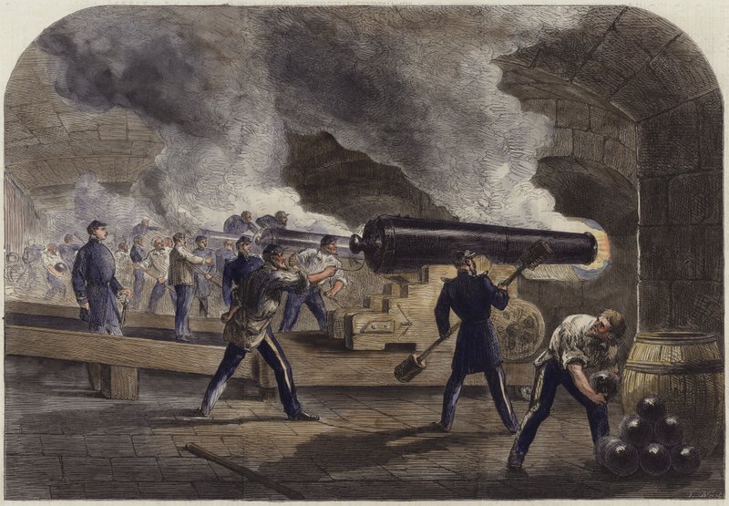 The main battery at Fort Sumter by English School