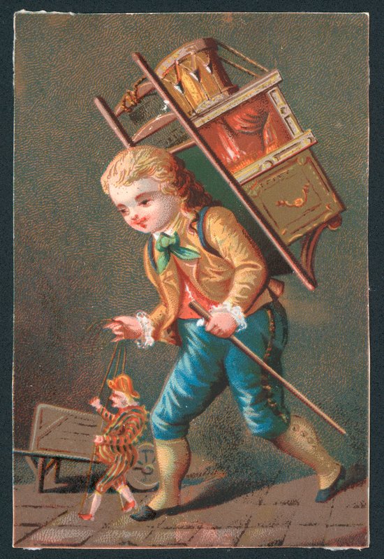 Travelling puppeteer by English School
