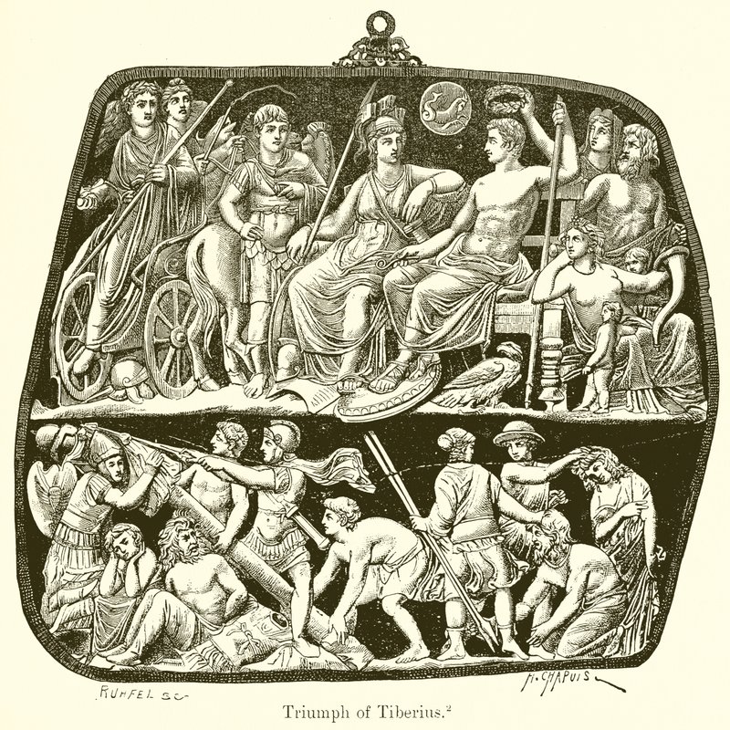 Triumph of Tiberius by English School
