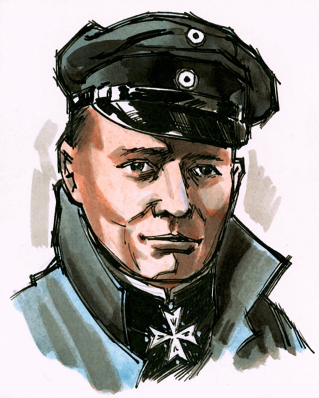 Unidentified Portrait of German Commander by English School