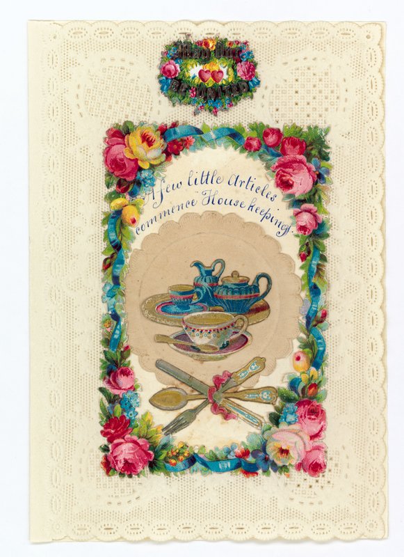 Victorian Valentine Card by English School