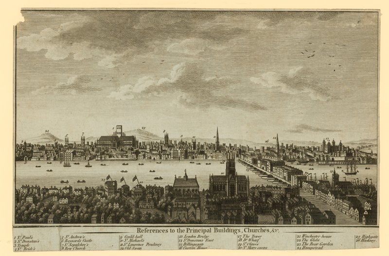 View of London by English School