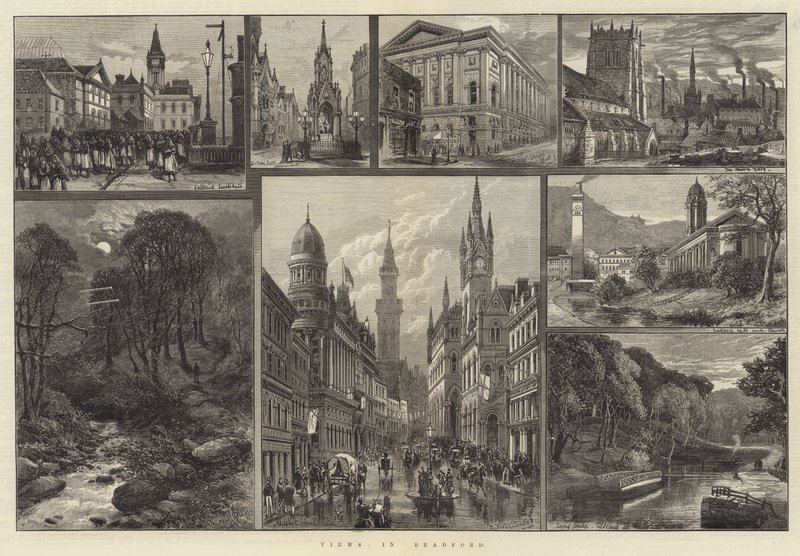 Views in Bradford (engraving) by English School