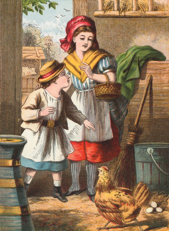 Visiting the chickens by English School