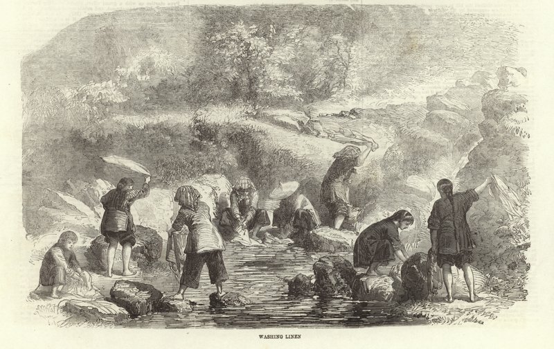 Washing Linen by English School
