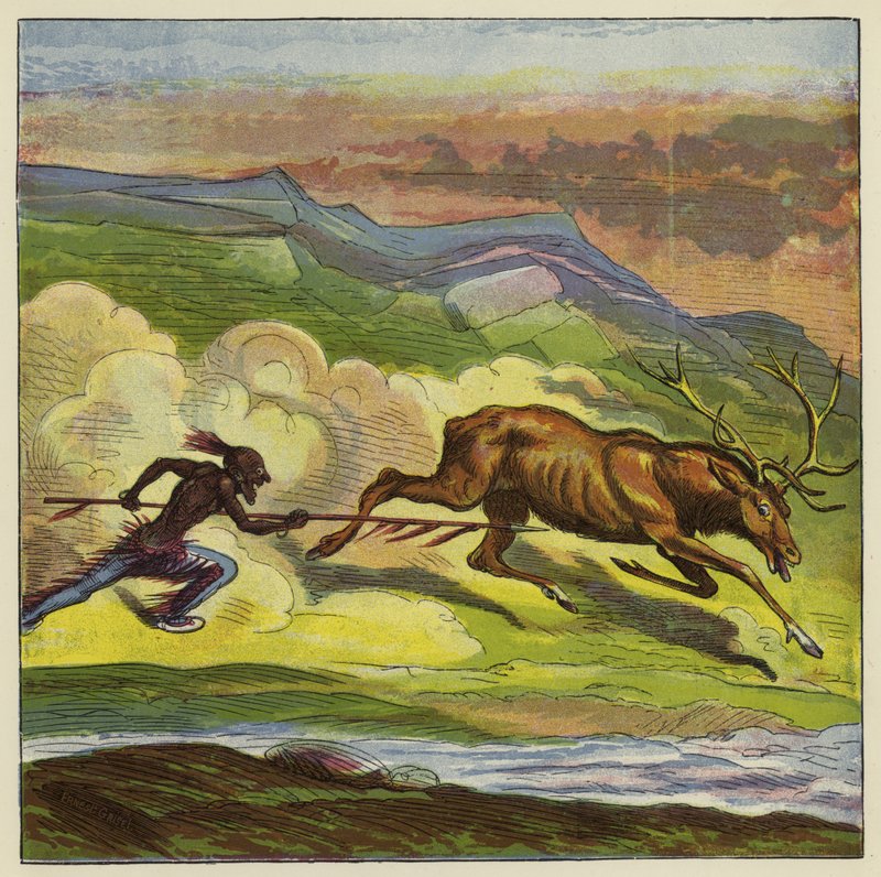 American Indian Hunting a Deer by Ernest Henry Griset