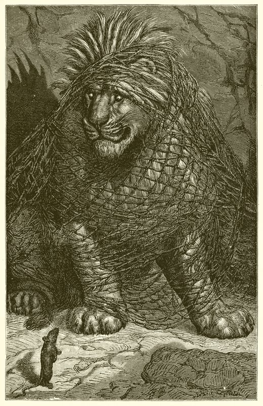 The Lion and the Mouse by Ernest Henry Griset