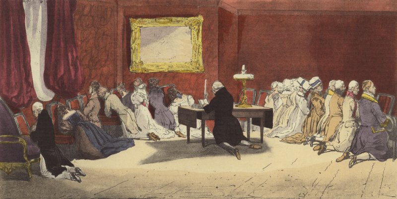Evening Prayer by Eugene Louis after Lami