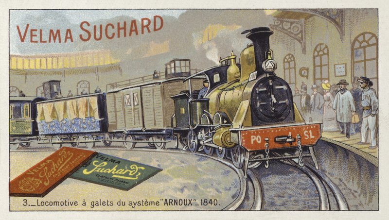 Steam Locomotive Utilizing the Arnoux System, 1840 by European School