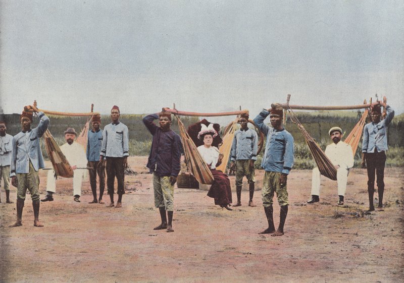 Hammock Bearers in Dahomey by European Photographer