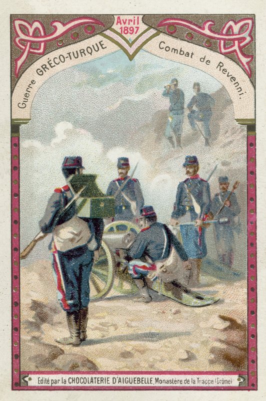 Battle of Revenni, Greco-Turkish War, April 1897 by European School