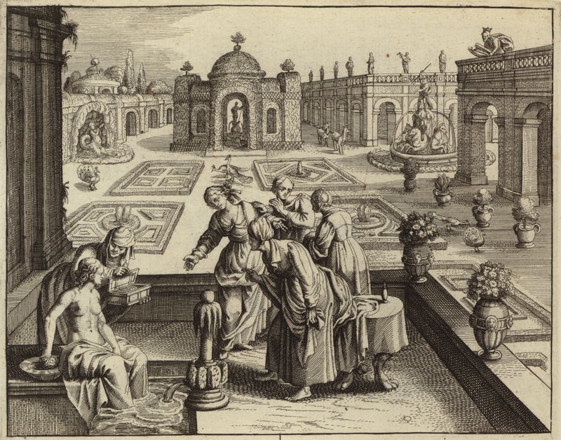 David Watching Bathsheba Bathing by European School