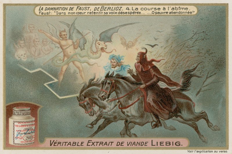 Faust and Mephistopheles Riding Past Demons by European School