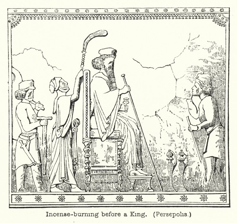 Incense-burning before a King, Persepolis by European School