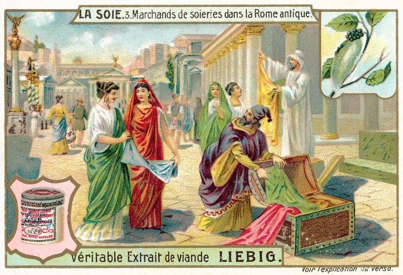 Silk Merchants in Ancient Rome by European School