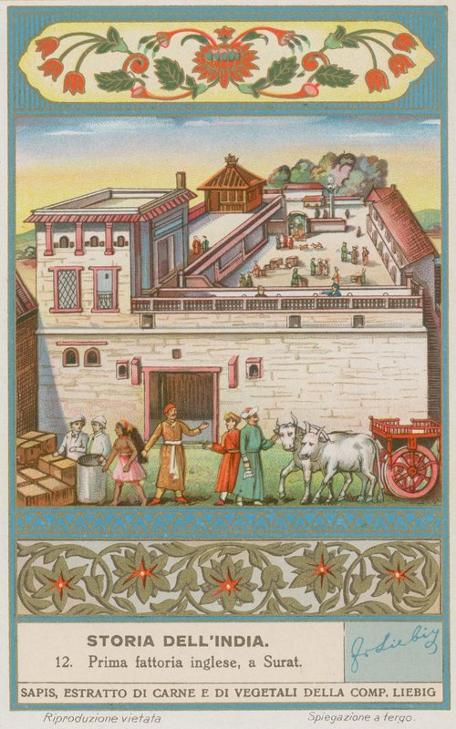 The First English Factory at Surat by European School